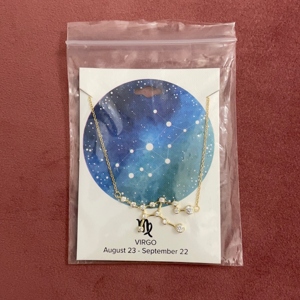 Virgo When Stars Align Constellation Astrology GOLD Necklace ♍… - Picture 3 of 9